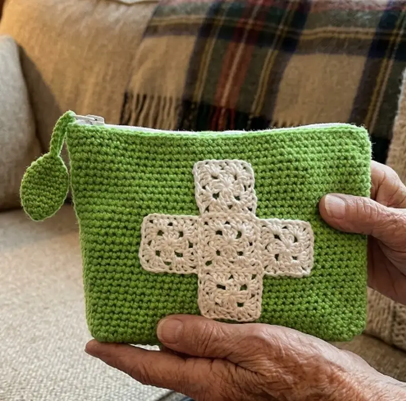 Complimentary Intermediate crochet pattern: First Aid Kit Zippered Pouch Pattern - Simple to follow guide