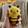 Bee No Sew Amigurumi Pattern step 1 - construction progress