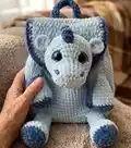 Plush Backpack Dragon Amigurumi Pattern step 4 - final assembly and finishing