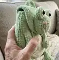Plush Backpack Frog Amigurumi Pattern step 2 - assembly progress