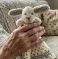 Snuggle Bunny Amigurumi Pattern step 1 - construction progress