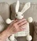 Boho Bunny Amigurumi Pattern step 1 - construction progress