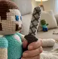 Steve & Zombie Amigurumi Pattern step 3 - details and accessories