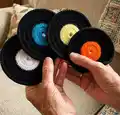 Vinyl Record Coasters Pattern step 1 - construction progress