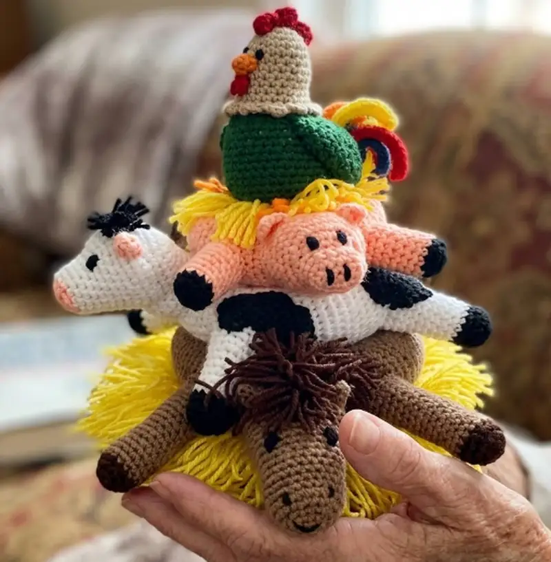 Quality crochet pattern: Down On The Farm - Stack Toy Amigurumi Pattern - Beginner Friendly level guide with complete instructions
