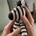 Xander the Zebra Amigurumi Pattern step 3 - details and accessories