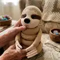 Sloth Stacking Toy Amigurumi Pattern step 4 - final assembly and finishing
