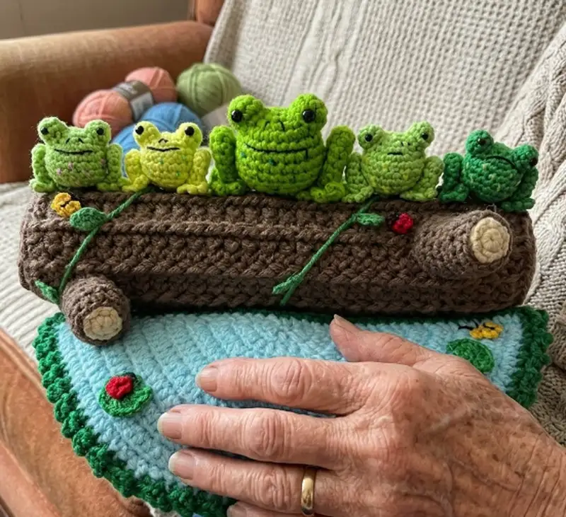 Complimentary Intermediate crochet pattern: Frog Play Set Amigurumi Pattern - Simple to follow guide