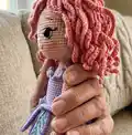 Iris Doll Amigurumi Pattern step 3 - details and accessories