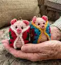 Pig in a Granny Square Blanket Amigurumi Pattern step 4 - final assembly and finishing