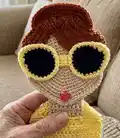 Crochet Girl Portrait Pattern step 4 - final assembly and finishing