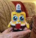 Sponge Character Amigurumi Pattern step 4 - final assembly and finishing