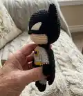 Batman Amigurumi Pattern step 2 - assembly progress