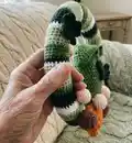 Lucky Gnome Wreath Crochet Pattern step 2 - assembly progress