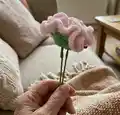 Carnation Flower Pattern step 2 - assembly progress