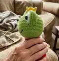 Frog Prince Amigurumi Pattern step 3 - details and accessories