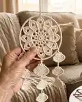 Star Dreamcatcher Pattern step 4 - final assembly and finishing