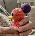 Dave The Duck Amigurumi Pattern step 2 - assembly progress