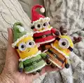 Christmas Minion Amigurumi Pattern step 1 - construction progress