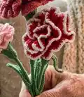 Crochet Flower Patterns Book Pattern step 2 - assembly progress