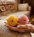 Wallace and Wanda Whales Amigurumi Pattern step 1 - construction progress