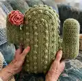 Crochet Cactus Pillow Pattern step 4 - final assembly and finishing