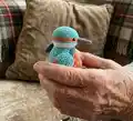 Kingfisher Amigurumi Pattern step 2 - assembly progress