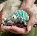 Chameleon Conrad Musical Toy Amigurumi Pattern step 3 - details and accessories