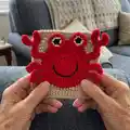 Crab Granny Square Crochet Pattern step 4 - final assembly and finishing