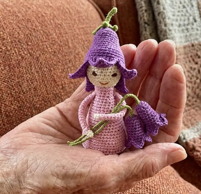 Complimentary Intermediate crochet pattern: Bluebell Fairy Amigurumi Pattern - Simple to follow guide