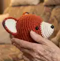 Red Fox Amigurumi Pattern step 2 - assembly progress