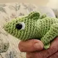 Clyde the Chameleon Amigurumi Pattern step 3 - details and accessories