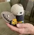 Deaths Head Hawk Moth Amigurumi Pattern step 2 - assembly progress