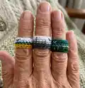 Crochet Landscape Rings Pattern step 1 - construction progress