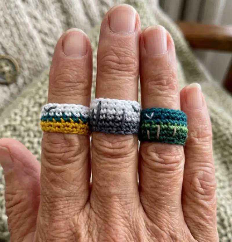 Quality crochet pattern: Crochet Landscape Rings Pattern - Beginner Friendly level guide with complete instructions