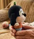 Standing and Sitting Goofy Amigurumi Pattern step 3 - details and accessories
