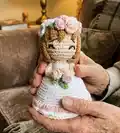 Reversible Flower Bouquet & Bride Amigurumi Pattern step 4 - final assembly and finishing