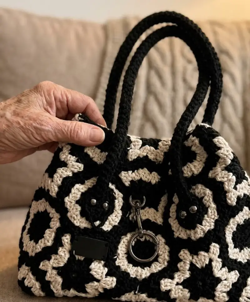 Complimentary Intermediate crochet pattern: Paris Crochet Bag Pattern - Simple to follow guide