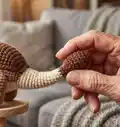 Ankylosaurus Bruno Amigurumi Pattern step 3 - details and accessories