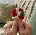 Mini Christmas Hat Amigurumi Pattern step 1 - construction progress