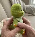Triceratops Amigurumi Pattern step 2 - assembly progress