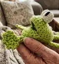 Crochet Frog Amigurumi Pattern step 2 - assembly progress