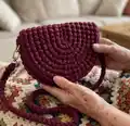 Slice Handbag Crochet Pattern step 1 - construction progress