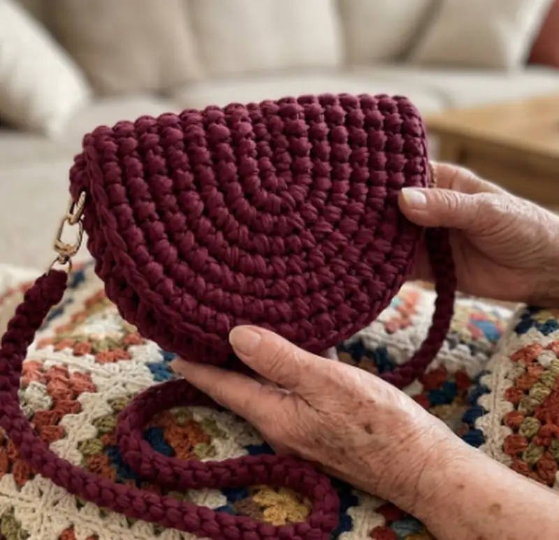 Complimentary Intermediate crochet pattern: Slice Handbag Crochet Pattern - Simple to follow guide