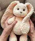 Bunny Amigurumi Pattern step 1 - construction progress