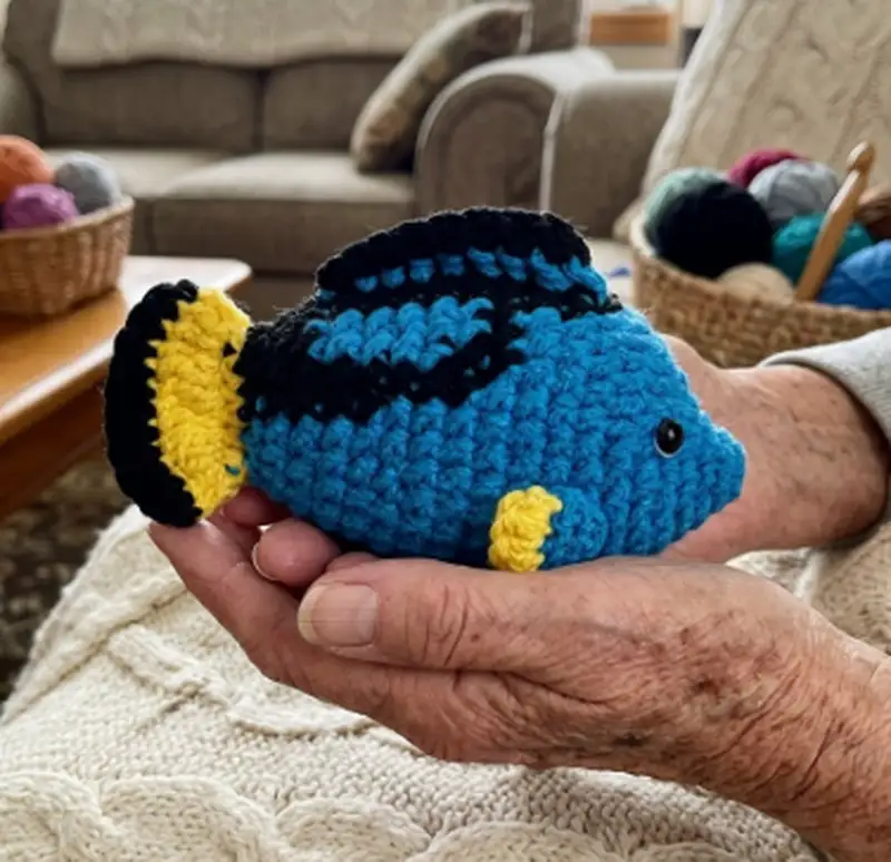 Quality crochet pattern: Blue Tang Fish Amigurumi Pattern - Intermediate level guide with complete instructions