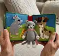 Farm Animals - Quiet Book Crochet Pattern step 1 - construction progress