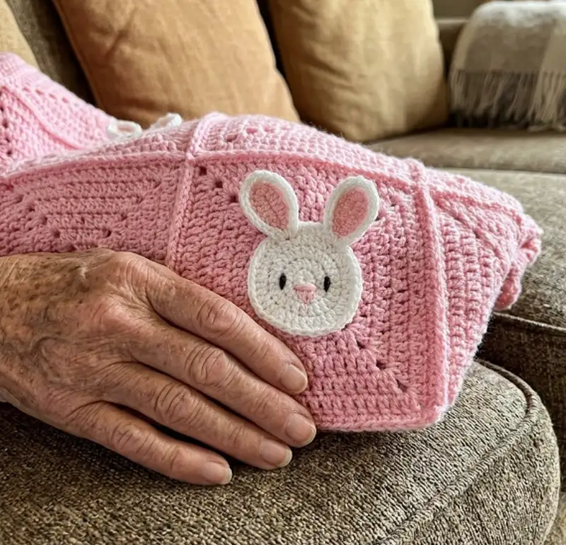 Quality crochet pattern: Bunny Baby Blanket Pattern - Intermediate level guide with complete instructions