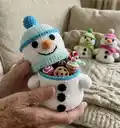 Snowman Amigurumi Pattern step 1 - construction progress