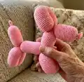 Niahs Balloon Dog Amigurumi Pattern step 1 - construction progress